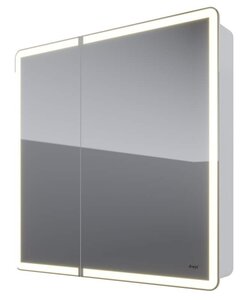 Изображение товара Зеркальный шкаф Dreja Point 99.9034,80 см, полки, инфракрасный выключатель, LED, розетка, белый
