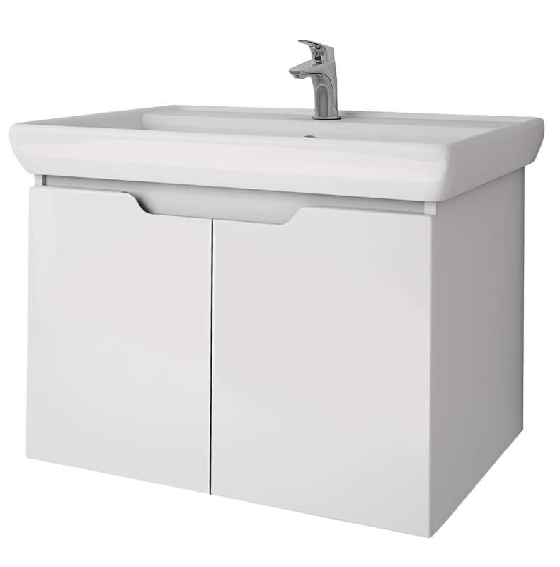 Изображение товара Тумба под раковину Dreja Q Plus 99.1002 (D) 70 белый глянец подвесная