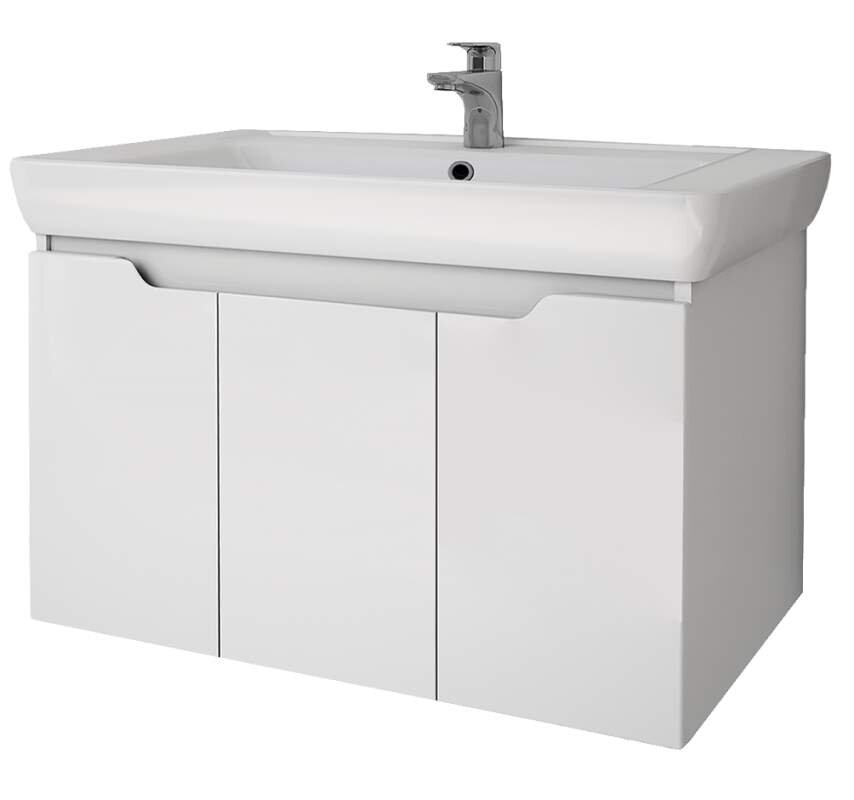 Изображение товара Тумба под раковину Dreja Q Plus 99.1003 (D) 80, белый глянец