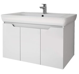 Изображение товара Тумба под раковину Dreja Q Plus 99.1003 (D) 80, белый глянец