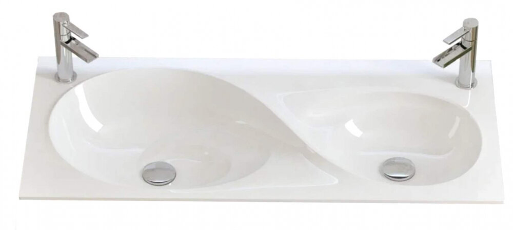 Изображение товара Раковина Andrea Otto 100 см прямоугольная искусственный мрамор встраиваемая белая