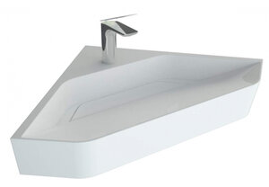 Изображение товара Раковина Andrea Quartz 50 х 50 см - угловая, белая, искусственный мрамор