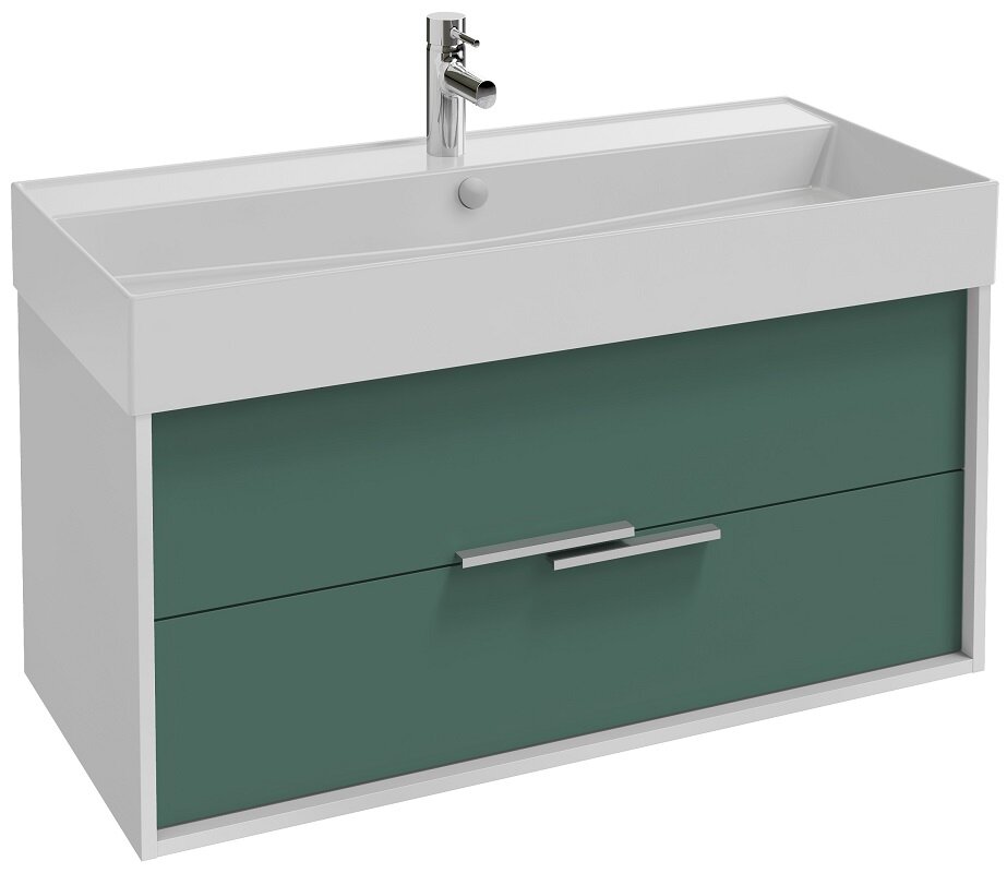 Изображение товара Тумба под раковину Jacob Delafon Vivienne 100 см с четырьмя ящиками и глянцевым фасадом