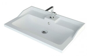 Изображение товара Раковина Andrea Laura 800 80 см прямоугольная искусственный мрамор белая