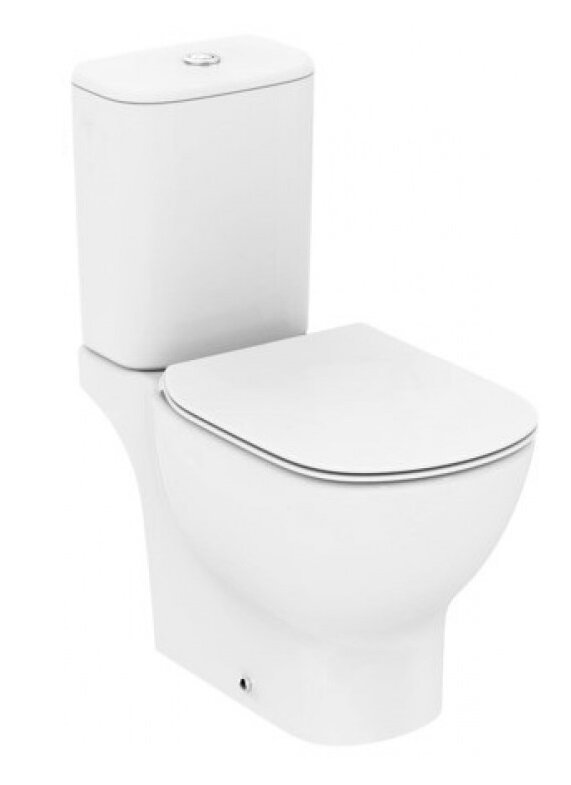 Изображение товара Напольный унитаз Ideal Standard Tesi T0087V1/T3568V1 Silk White AquaBlade, белый матовый, без сиденья