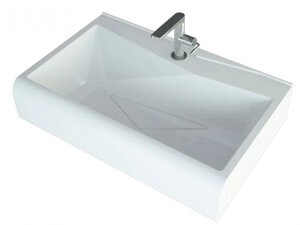 Изображение товара Раковина Andrea Lambo 70 - встроенная мраморная с прямоугольной формой