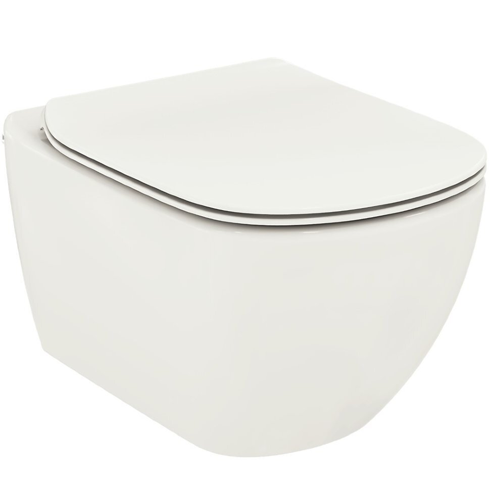 Изображение товара Подвесной унитаз Ideal Standard Tesi T0079V1 Silk White AquaBlade без сиденья, белый матовый