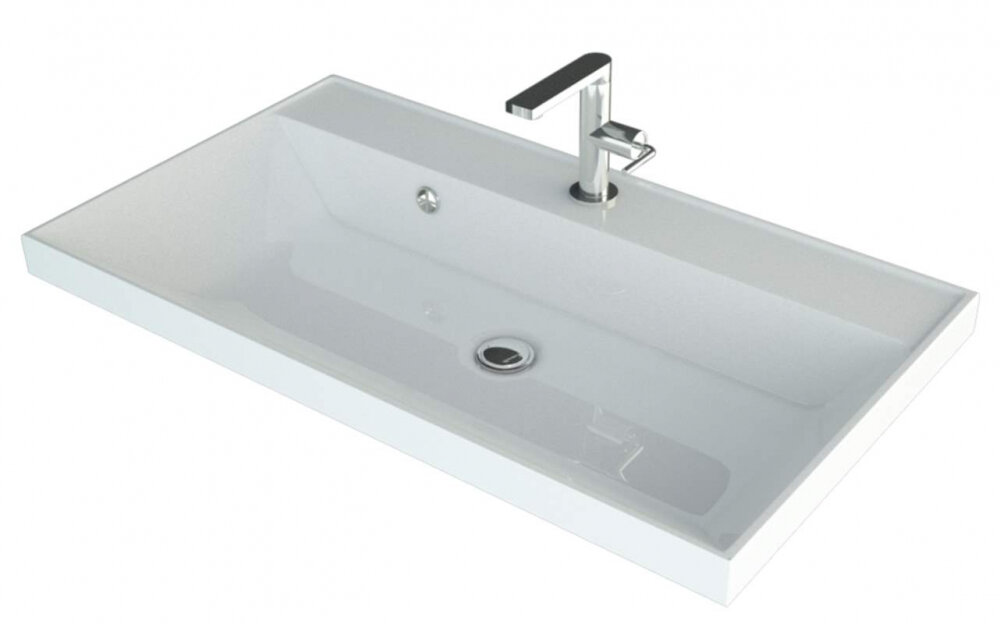 Изображение товара Раковина Andrea Classic 70, 70 см из искусственного мрамора с глянцевой поверхностью