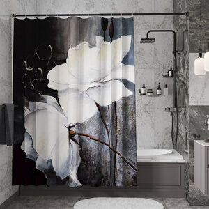 Изображение товара Штора для ванной WasserKraft Ammer SC-70102, 180x200 см, водоотталкивающая полиэстеровая занавесь