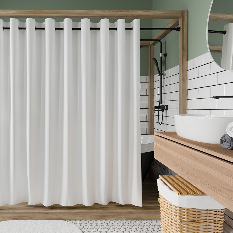 Изображение товара Штора для ванной WasserKraft Vils SC-10202 200x200 см белая водоотталкивающая полиэстеровая