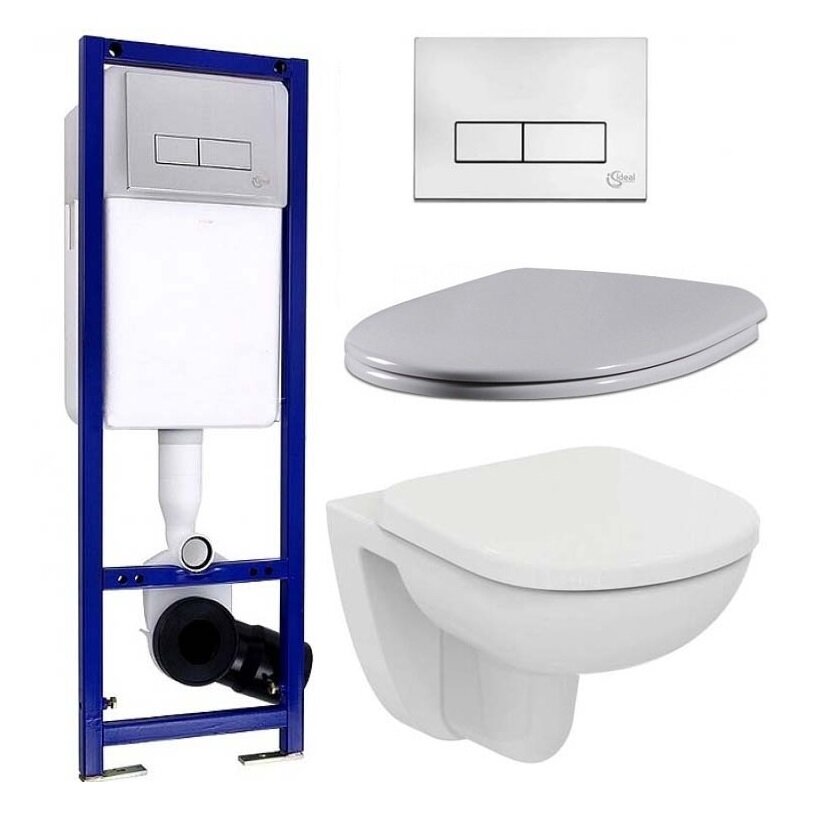 Изображение товара Инсталляция Ideal Standard W3710AA с унитазом Rimless и микролифтом 25 лет гарантия