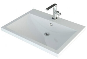 Изображение товара Раковина Andrea Andrea 58 прямоугольная из искусственного мрамора с защитным покрытием