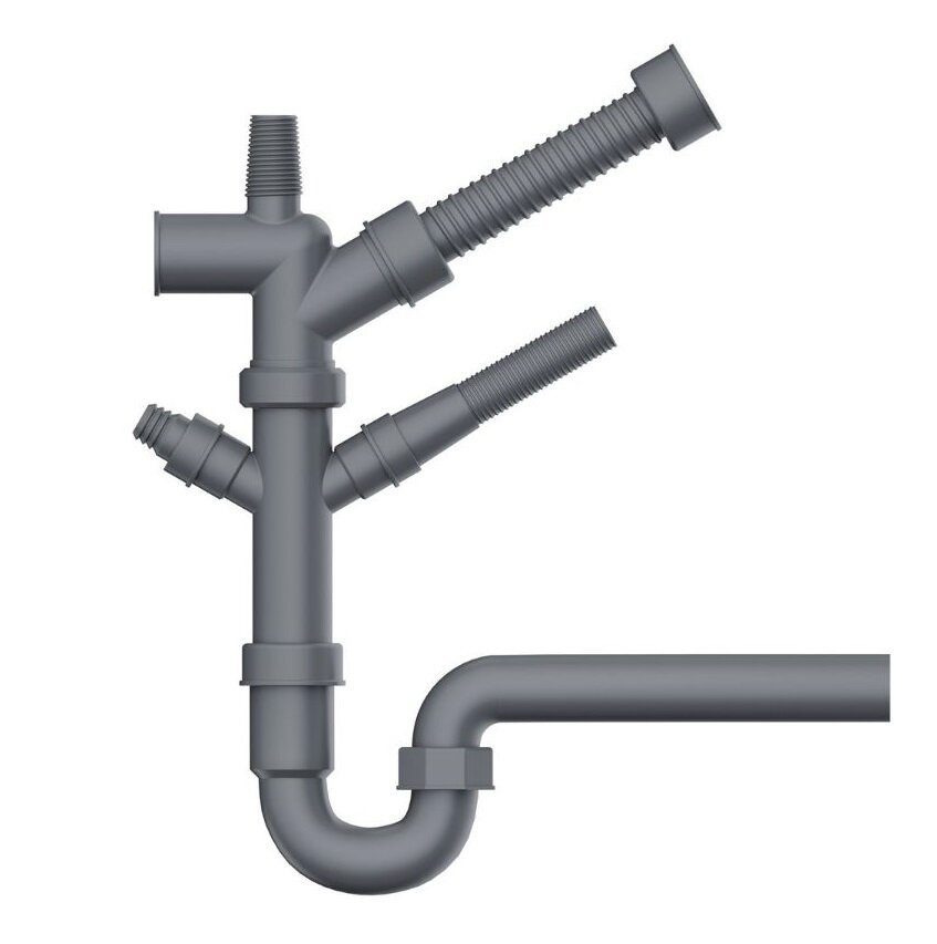 Изображение товара Отводная арматура для измельчителей Omoikiri Nagare NA-01 пластиковая
