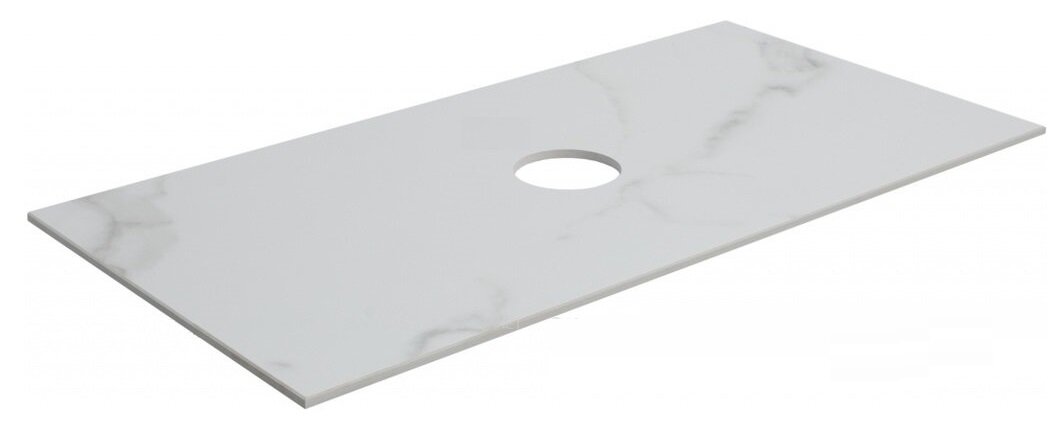 Изображение товара Столешница Aquanet Nova Lite 90 керамогранит, серый мрамор, 00257613