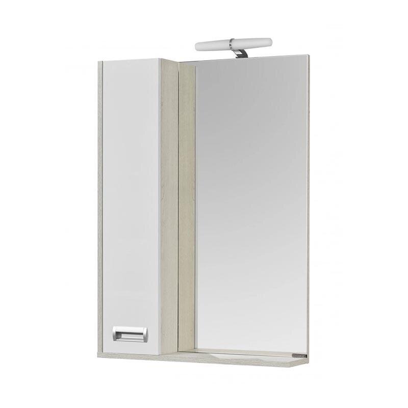 Изображение товара Зеркальный шкаф Aquaton Бекка Pro 60 см, без подсветки, белый, дуб сомерсет, 1A214602BAC20