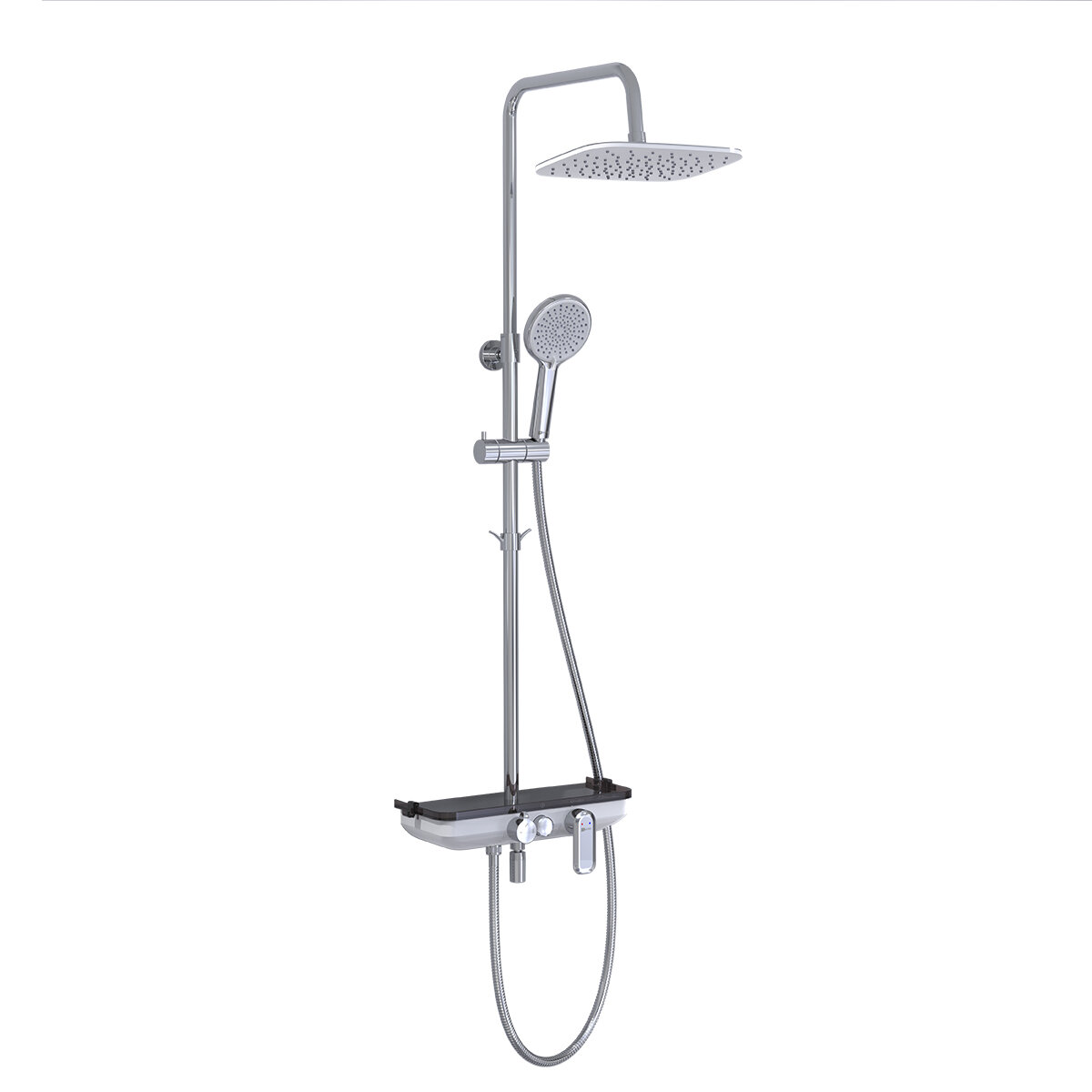 Изображение товара Душевая система Lemark Tropic LM7012C с поворотным изливом и функцией дождь Изображение товара Душевая система Lemark Tropic LM7012C с поворотным изливом и функцией дождь