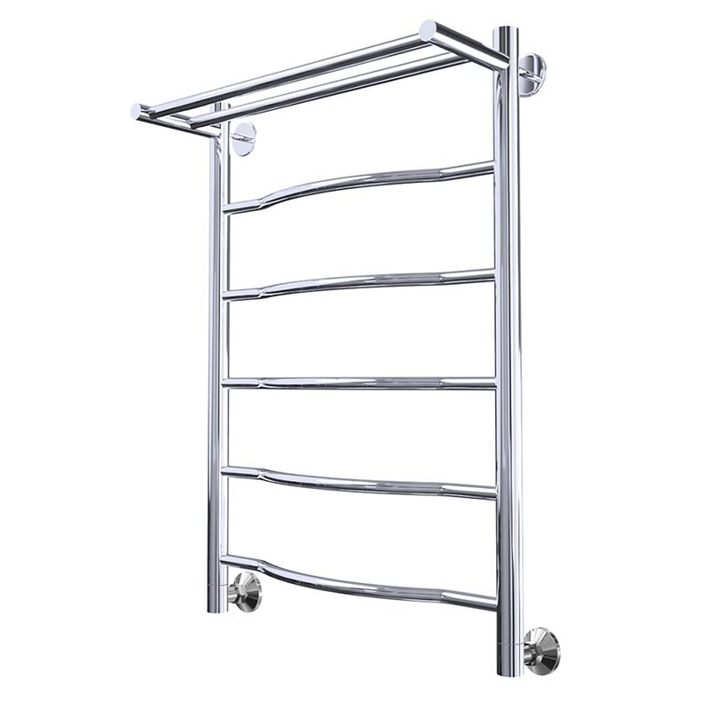 Изображение товара Полотенцесушитель Тругор Лотос НП 1 П 80*50 (ЛЦ28), ширина 50 см, высота 80 см, с полкой, хром