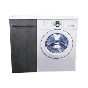 Изображение товара Тумба под раковину Bellezza Олиссия 100, напольная, серая, 39x47x86 см, для ванной