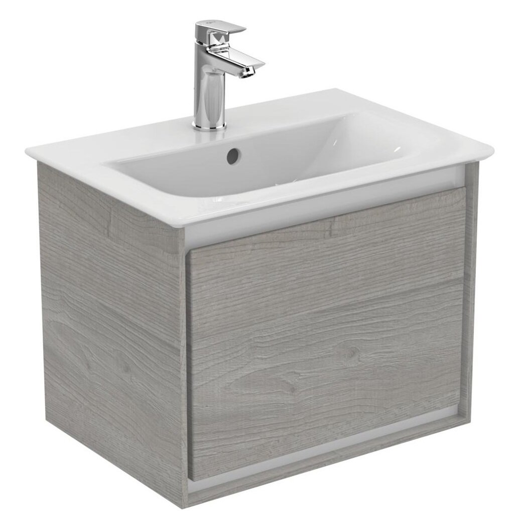 Изображение товара Тумба под раковину Ideal Standard Connect Air 50 см светло-серое дерево белый матовый