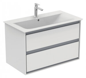 Изображение товара Тумба под раковину Ideal Standard Connect Air 80 см подвесная белый глянец серый матовый