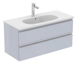 Изображение товара Тумба под раковину Ideal Standard Tesi 100 см, подвесная, cветло-серый глянцевый, T0052PH