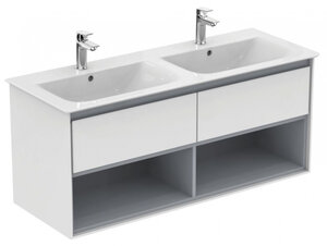 Изображение товара Тумба под раковину Ideal Standard Connect Air 120 см, подвесная, белый глянцевый, светло-серый матовый, E0829KN