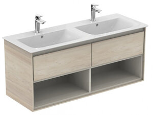 Изображение товара Тумба под раковину Ideal Standard Connect Air 120 см, подвесная, светло-коричневое дерево, светло-коричневый матовый, E0829UK