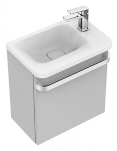 Изображение товара Тумба под раковину Ideal Standard Tonic II Guest 45 см подвесная светло-серый глянцевый R4306FA