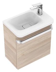 Изображение товара Тумба под раковину Ideal Standard Tonic II Guest 45 см, подвесная, правая, светло-коричневое дерево, R4306FF