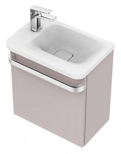 Изображение товара Тумба под раковину Ideal Standard Tonic II Guest 45 см, подвесная, левая, светло-коричневый глянцевый, R4318FC