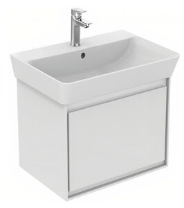 Изображение товара Тумба под раковину Ideal Standard Connect Air Cube 55 см, подвесная, белый глянцевый, белый матовый, E0844B2