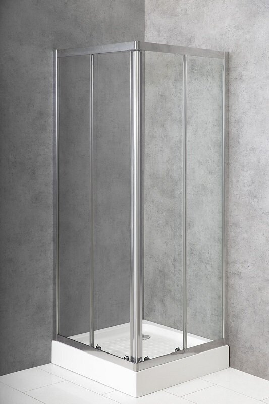 Изображение товара Душевой уголок AcquaSi AS-Space 80x80 с прозрачным стеклом и хромовым профилем