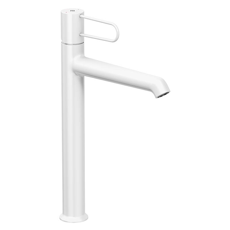 Изображение товара Высокий смеситель для раковины Jacob Delafon Odeon Rive Gauche с донным клапаном белый