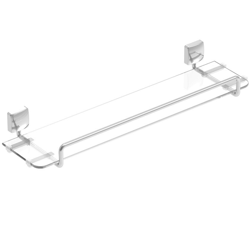 Изображение товара Полка стеклянная Koin Nice NI310, 57 см, держатели хром