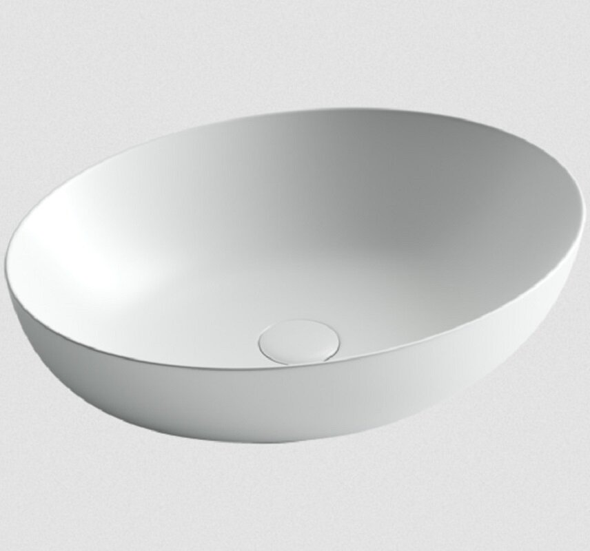 Изображение товара Раковина Ceramicanova Element 52 x 39.5 x 13 см, накладная, белая матовая, CN6017MW, сантехфарфор Изображение товара Раковина Ceramicanova Element 52 x 39.5 x 13 см, накладная, белая матовая, CN6017MW, сантехфарфор