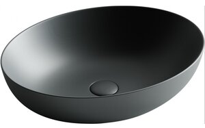 Изображение товара Раковина Ceramicanova Element 52 x 39.5 x 13 см, накладная, тёмный антрацит матовый, CN6017MDH, сантехфарфор