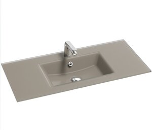 Изображение товара Стеклянная раковина Jacob Delafon Sherwood EB1830RU-DE5 100 см, матовый базальт