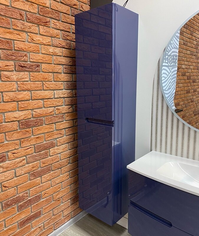 Изображение товара Шкаф-пенал Jacob Delafon Nona 40x175 см, тёмно-синий глянец, подвесной