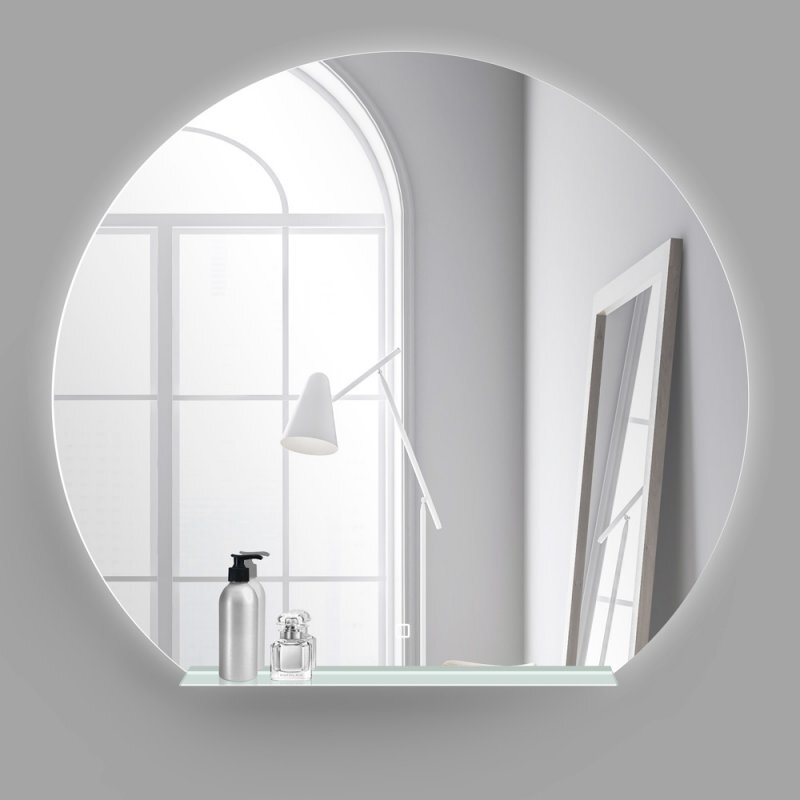 Изображение товара Зеркало BelBagno 90x90 см с подсветкой сенсорным выключателем и полкой