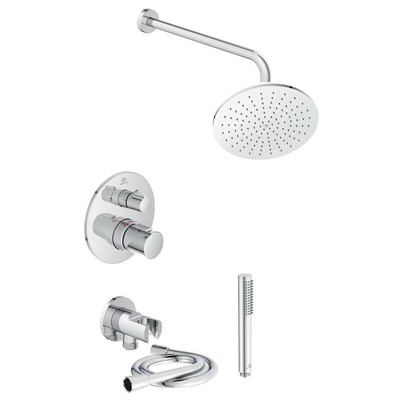 Изображение товара Душевая система Ideal Standard Ceratherm ALL in ONE 7 в 1, термостатическая, хром, A7573AA Изображение товара Душевая система Ideal Standard Ceratherm ALL in ONE 7 в 1, термостатическая, хром, A7573AA