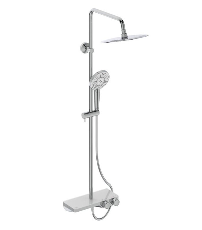 Изображение товара Душевая система Ideal Standard Ceratherm S200 термостатическая хром глянцевый Изображение товара Душевая система Ideal Standard Ceratherm S200 термостатическая хром глянцевый