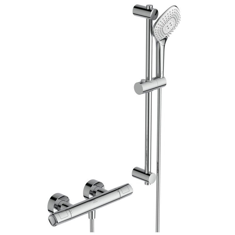 Изображение товара Термостатическая душевая система Ideal Standard Ceratherm A7234AA с хромовым покрытием Изображение товара Термостатическая душевая система Ideal Standard Ceratherm A7234AA с хромовым покрытием