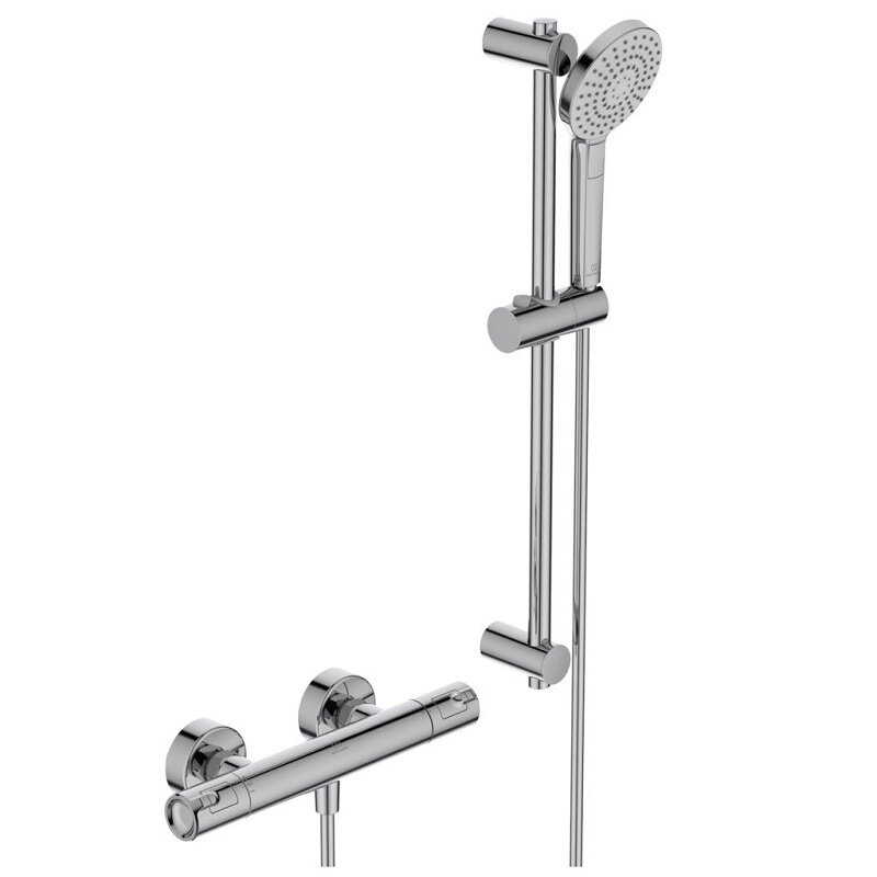 Изображение товара Смеситель для душа Ideal Standard Ceratherm A7217AA T50 термостатический, с душевым гарнитуром, хром Изображение товара Смеситель для душа Ideal Standard Ceratherm A7217AA T50 термостатический, с душевым гарнитуром, хром