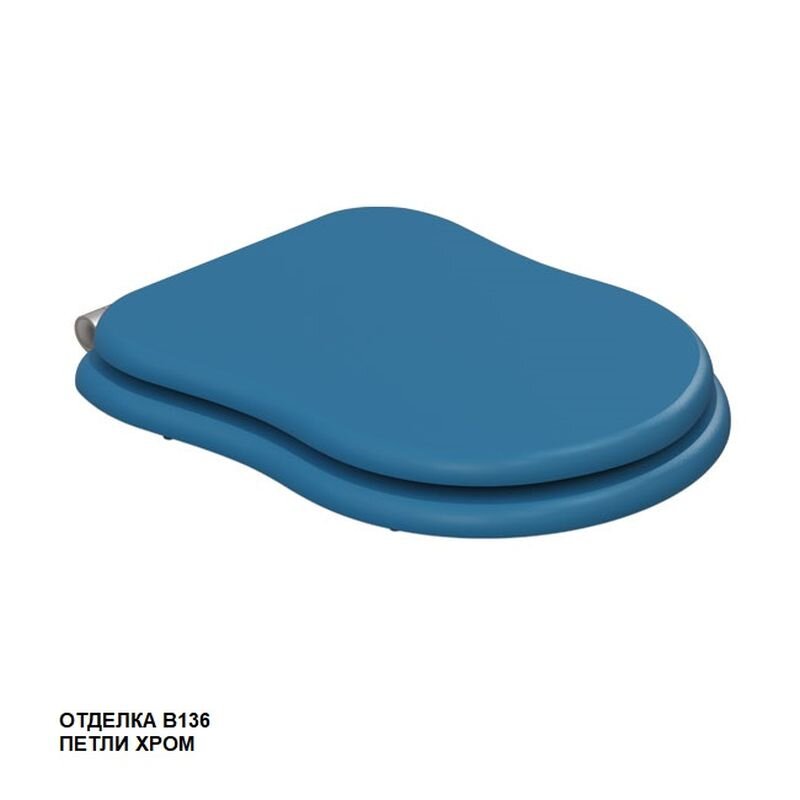Изображение товара Крышка-сиденье Caprigo Borgo с микролифтом синяя для ванной