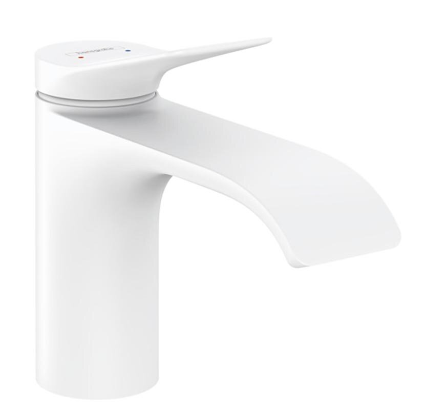 Изображение товара Смеситель для раковины Hansgrohe Vivenis однорычажный с донным клапаном белый матовый
