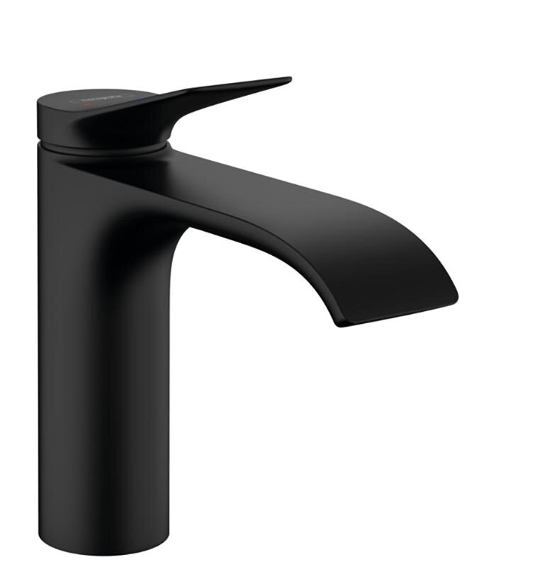 Изображение товара Смеситель для раковины Hansgrohe Vivenis черный матовый однорычажный с технологией AirPower