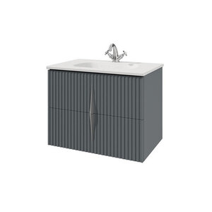 Изображение товара Тумба под раковину Caprigo Novara 75 см влагостойкая, подвесная, серый