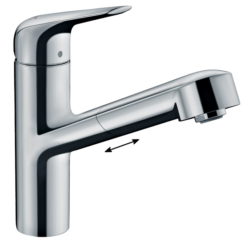 Изображение товара Смеситель Hansgrohe Focus 71814000 с выдвижным изливом, хром