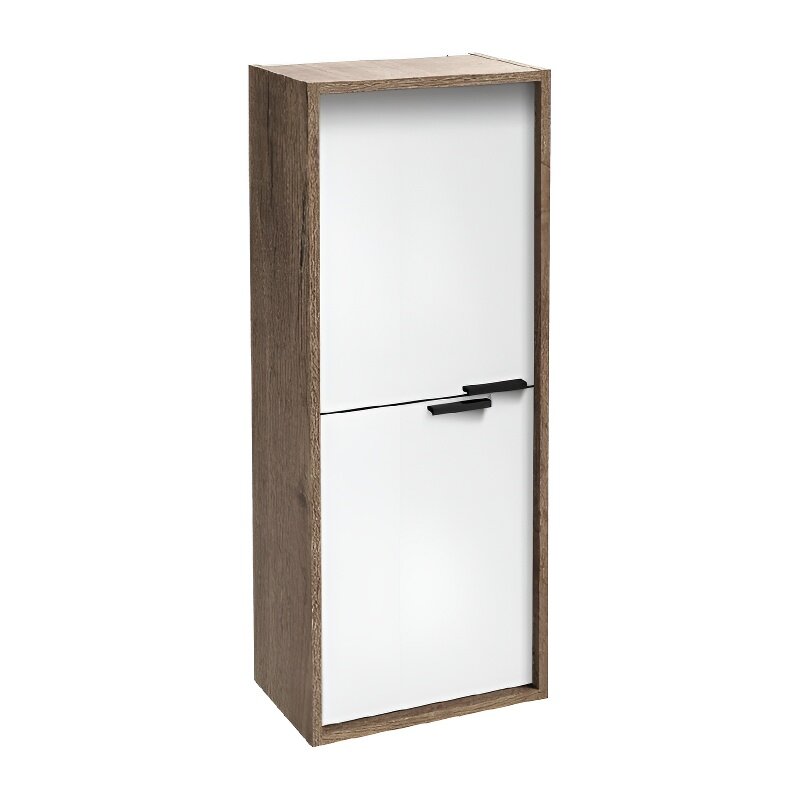 Изображение товара Шкаф-пенал Jacob Delafon Vivienne 40x100 см с белым фасадом и дубовым корпусом