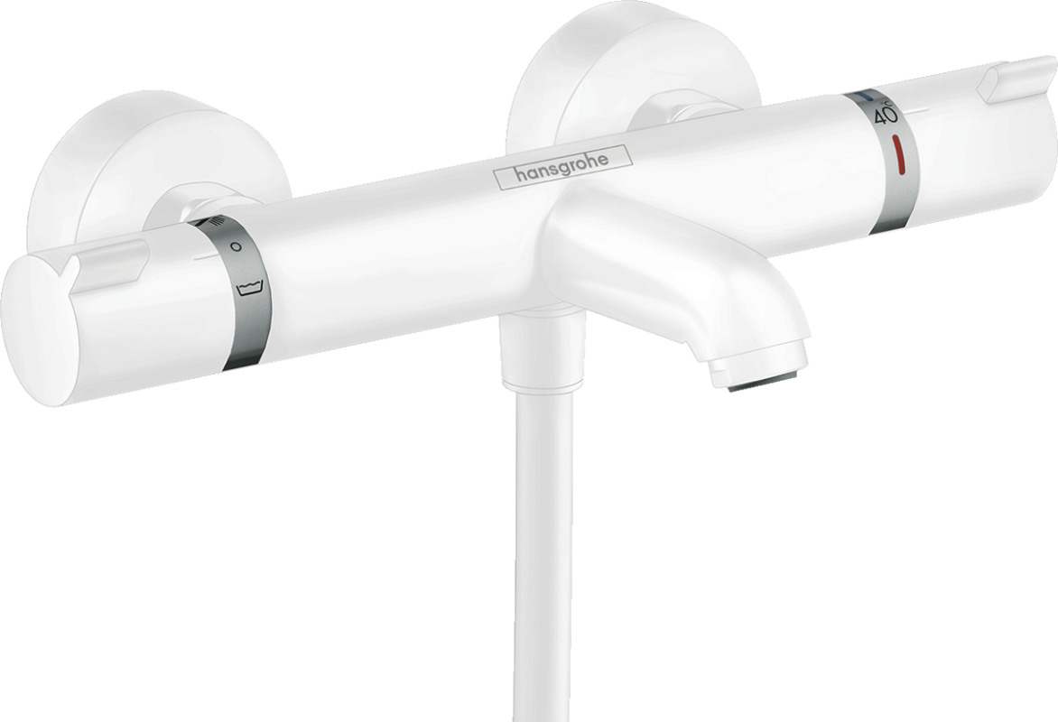 Изображение товара Смеситель для ванны и душа Hansgrohe Ecostat Comfort, 13114700, термостатический, белый матовый Изображение товара Смеситель для ванны и душа Hansgrohe Ecostat Comfort, 13114700, термостатический, белый матовый